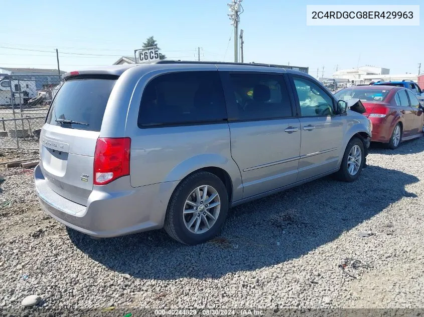 2014 Dodge Grand Caravan Sxt VIN: 2C4RDGCG8ER429963 Lot: 40244829