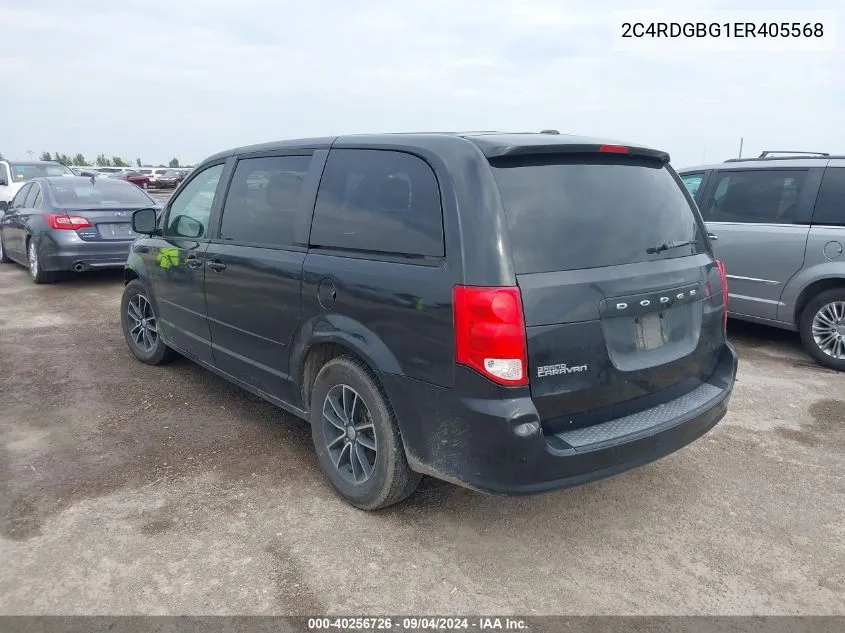 2014 Dodge Grand Caravan Se VIN: 2C4RDGBG1ER405568 Lot: 40256726