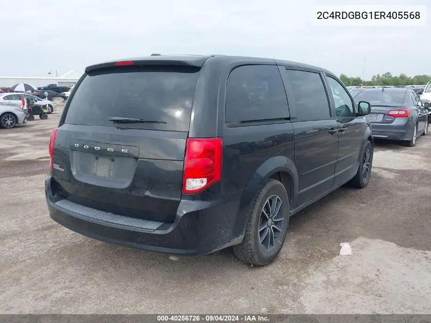 2014 Dodge Grand Caravan Se VIN: 2C4RDGBG1ER405568 Lot: 40256726