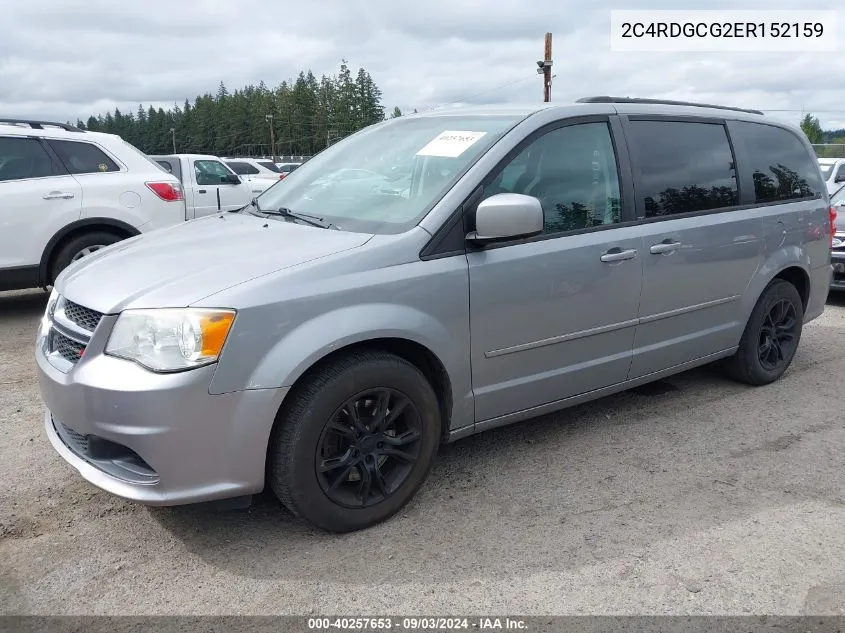 2014 Dodge Grand Caravan Sxt VIN: 2C4RDGCG2ER152159 Lot: 40257653