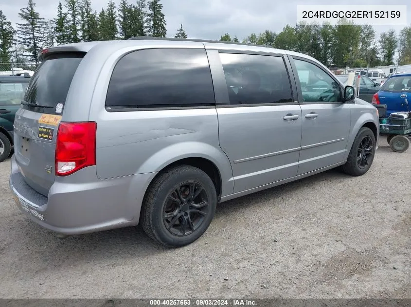 2014 Dodge Grand Caravan Sxt VIN: 2C4RDGCG2ER152159 Lot: 40257653