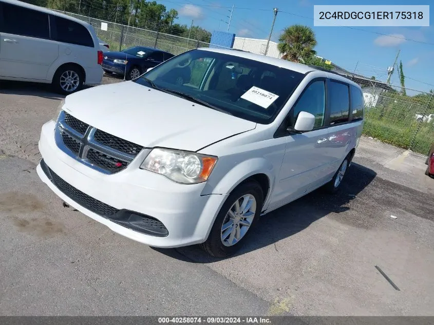 2014 Dodge Grand Caravan Sxt VIN: 2C4RDGCG1ER175318 Lot: 40376888