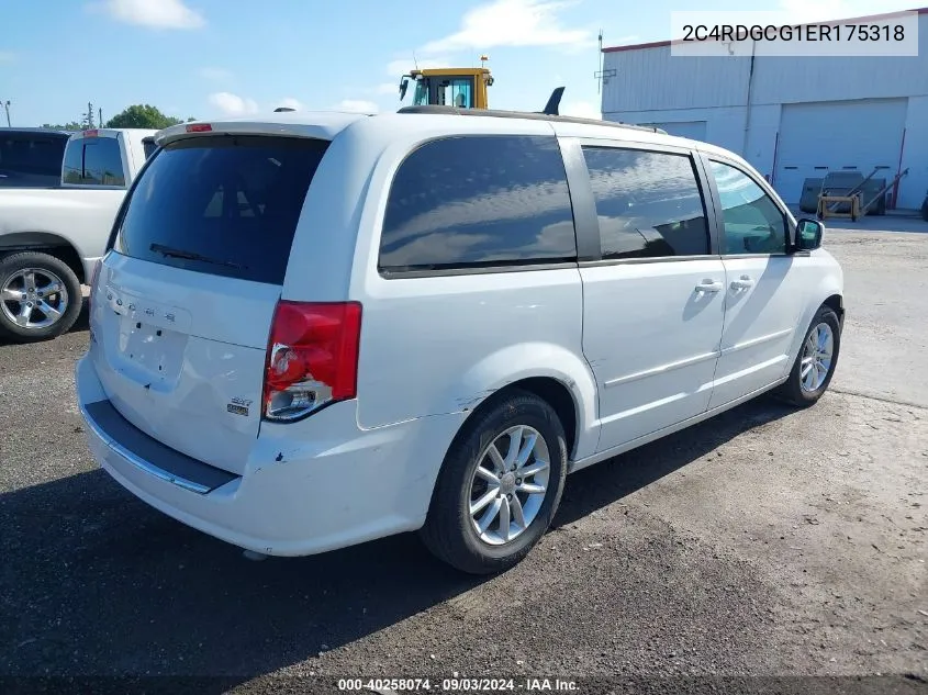 2014 Dodge Grand Caravan Sxt VIN: 2C4RDGCG1ER175318 Lot: 40376888