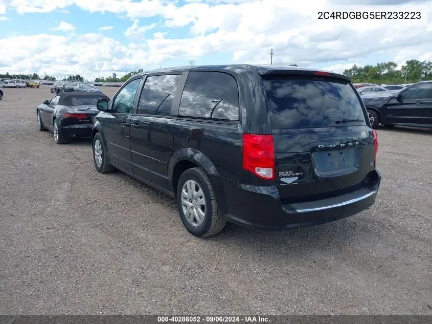 2014 Dodge Grand Caravan Se VIN: 2C4RDGBG5ER233223 Lot: 40286052