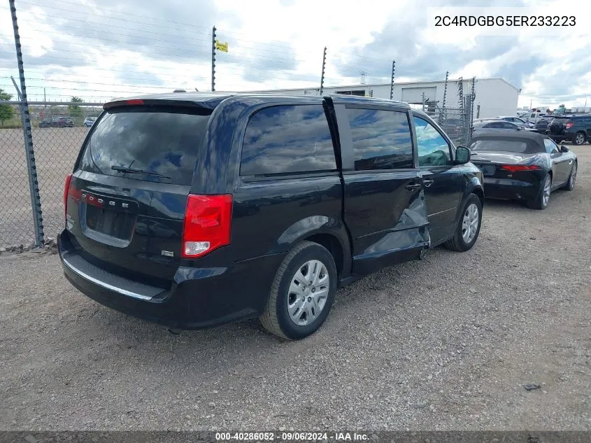 2014 Dodge Grand Caravan Se VIN: 2C4RDGBG5ER233223 Lot: 40286052