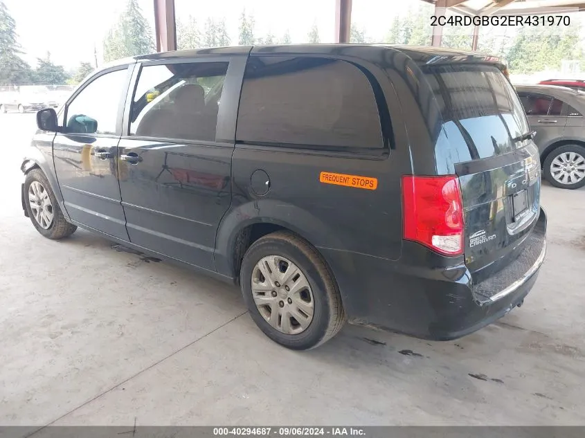 2C4RDGBG2ER431970 2014 Dodge Grand Caravan Se