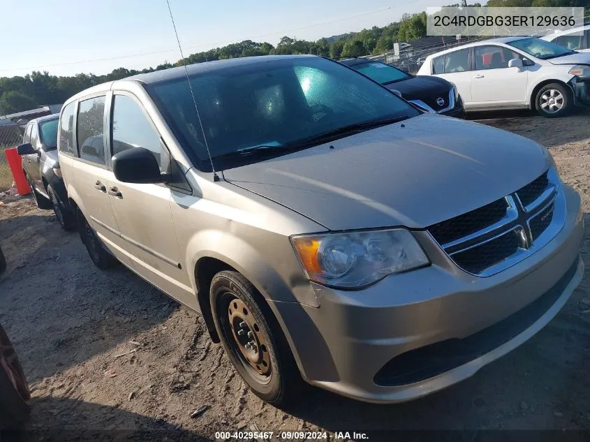 2014 Dodge Grand Caravan American Value Pkg VIN: 2C4RDGBG3ER129636 Lot: 40295467