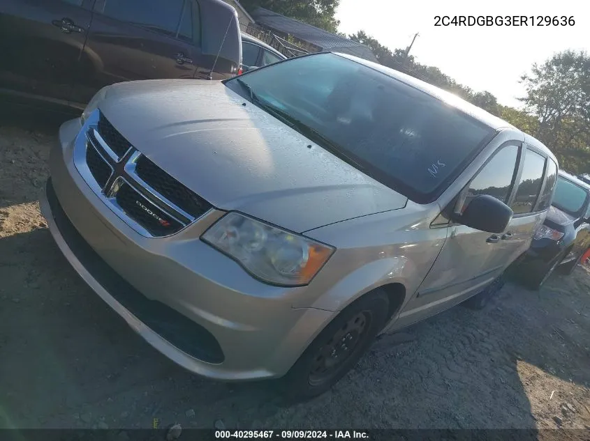 2014 Dodge Grand Caravan American Value Pkg VIN: 2C4RDGBG3ER129636 Lot: 40295467