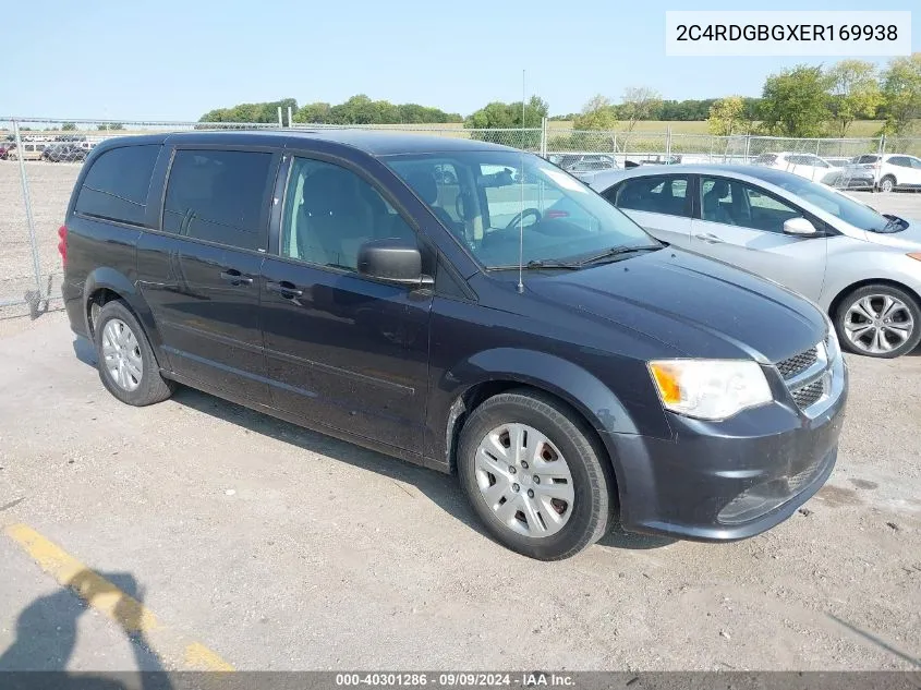 2014 Dodge Grand Caravan Se VIN: 2C4RDGBGXER169938 Lot: 40301286