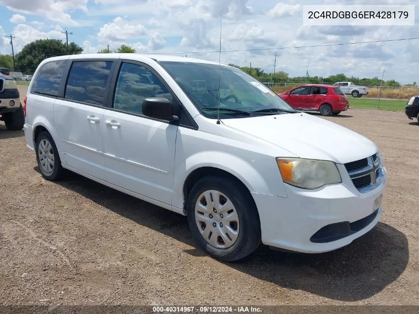 2014 Dodge Grand Caravan Se VIN: 2C4RDGBG6ER428179 Lot: 40314967