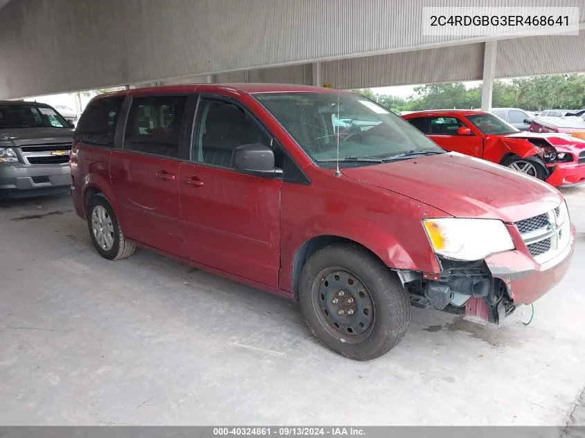 2C4RDGBG3ER468641 2014 Dodge Grand Caravan Se