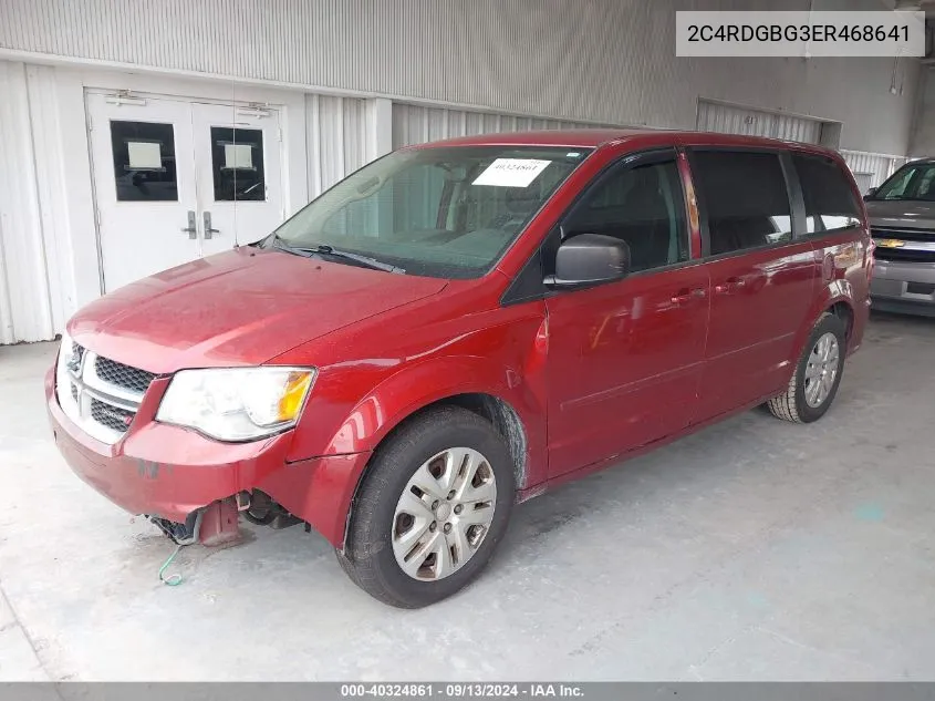 2C4RDGBG3ER468641 2014 Dodge Grand Caravan Se