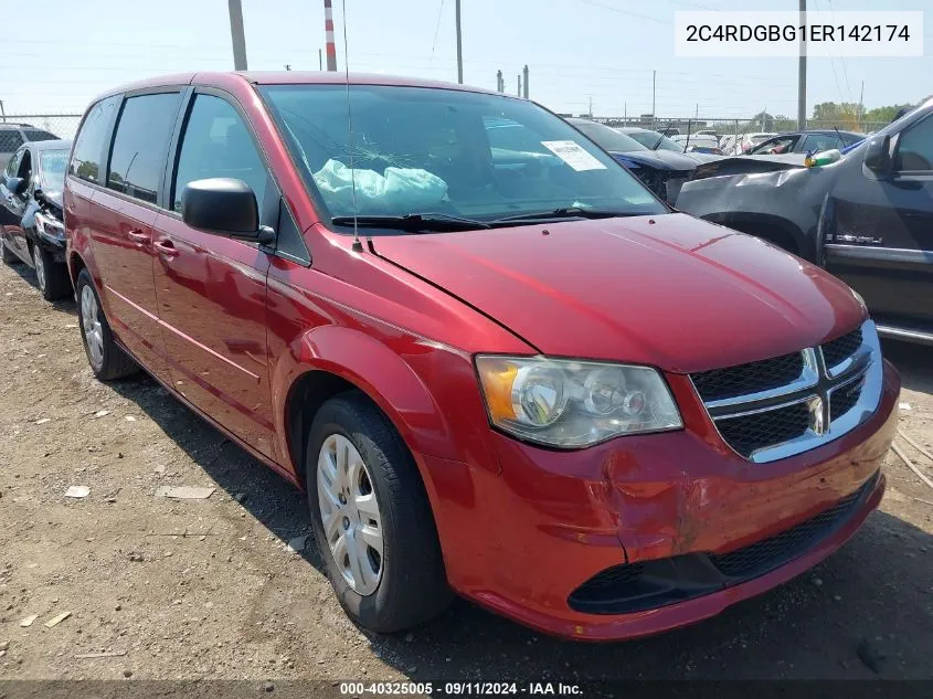 2014 Dodge Grand Caravan Se VIN: 2C4RDGBG1ER142174 Lot: 40325005