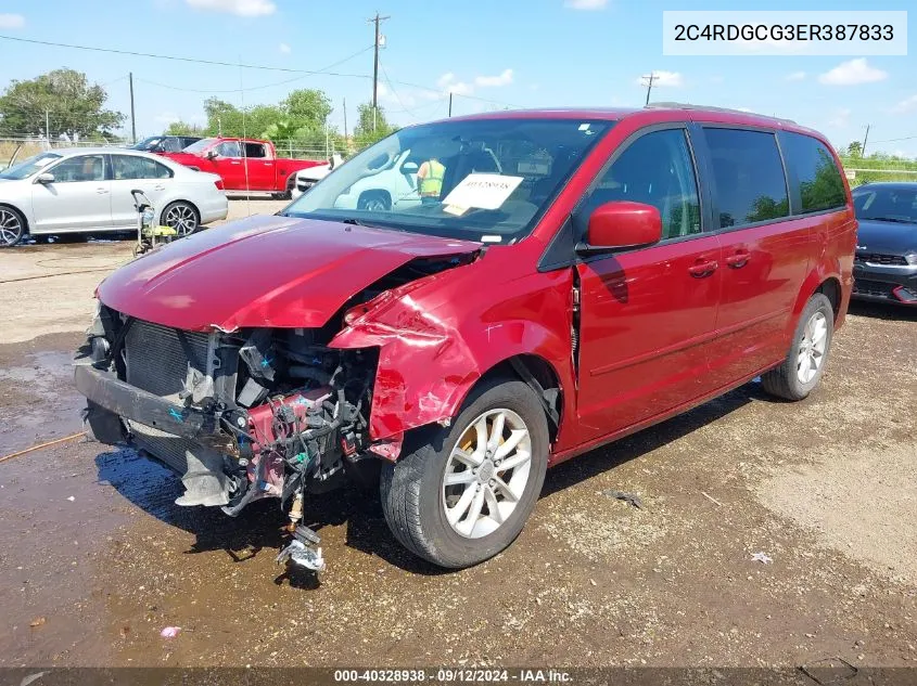 2014 Dodge Grand Caravan Sxt VIN: 2C4RDGCG3ER387833 Lot: 40328938