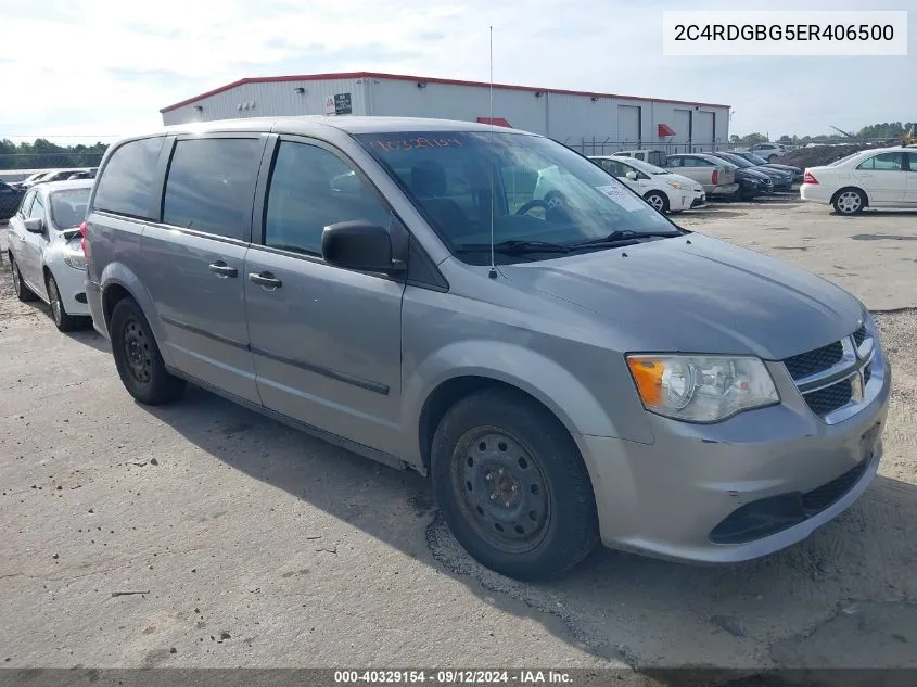 2014 Dodge Grand Caravan American Value Pkg VIN: 2C4RDGBG5ER406500 Lot: 40329154