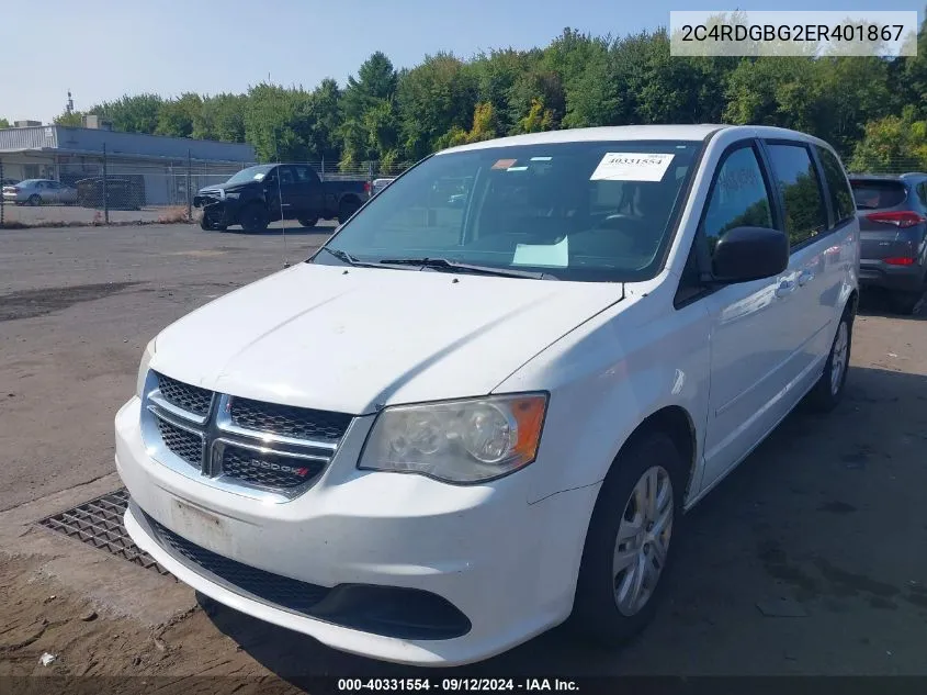 2C4RDGBG2ER401867 2014 Dodge Grand Caravan Se