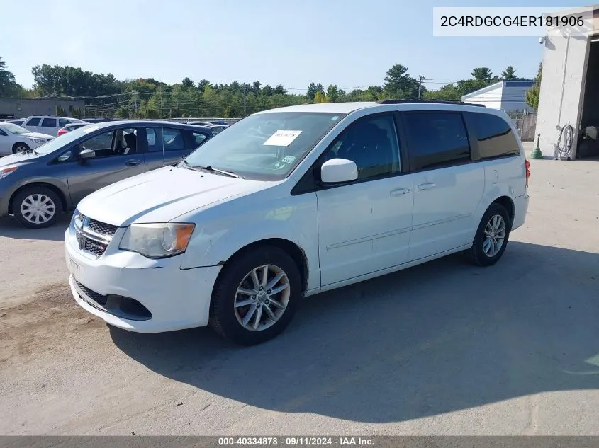 2C4RDGCG4ER181906 2014 Dodge Grand Caravan Sxt