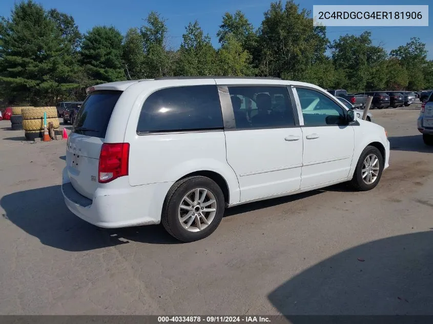 2C4RDGCG4ER181906 2014 Dodge Grand Caravan Sxt