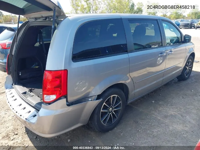 2014 Dodge Grand Caravan Se 30Th Anniversary VIN: 2C4RDGBG8ER458218 Lot: 40336843