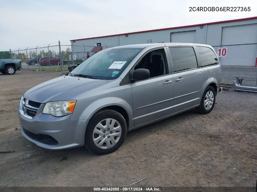 2C4RDGBG6ER227365 2014 Dodge Grand Caravan Se