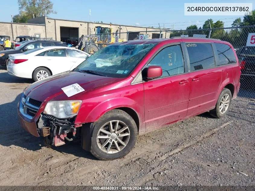 2014 Dodge Grand Caravan Sxt VIN: 2C4RDGCGXER137862 Lot: 40343931