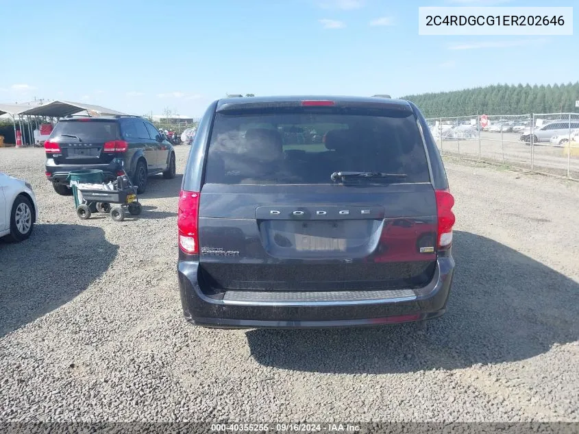 2C4RDGCG1ER202646 2014 Dodge Grand Caravan Sxt