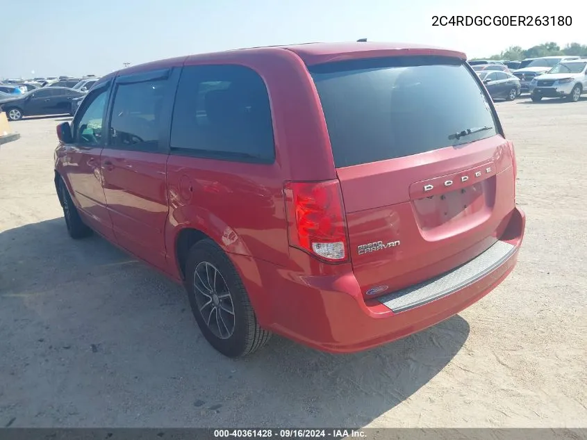 2014 Dodge Grand Caravan Sxt 30Th Anniversary VIN: 2C4RDGCG0ER263180 Lot: 40361428