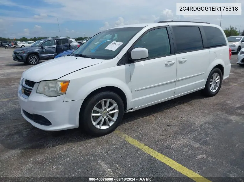 2014 Dodge Grand Caravan Sxt VIN: 2C4RDGCG1ER175318 Lot: 40376888