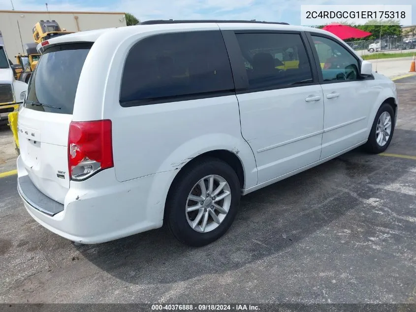 2014 Dodge Grand Caravan Sxt VIN: 2C4RDGCG1ER175318 Lot: 40376888