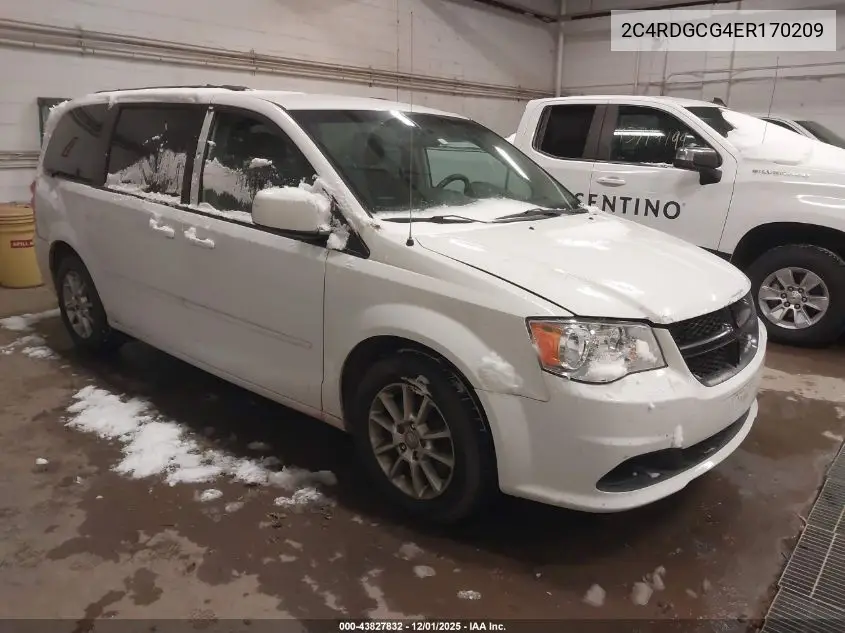 2C4RDGCG4ER170209 2014 Dodge Grand Caravan Sxt