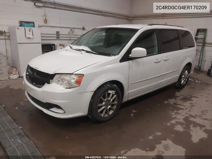 2C4RDGCG4ER170209 2014 Dodge Grand Caravan Sxt