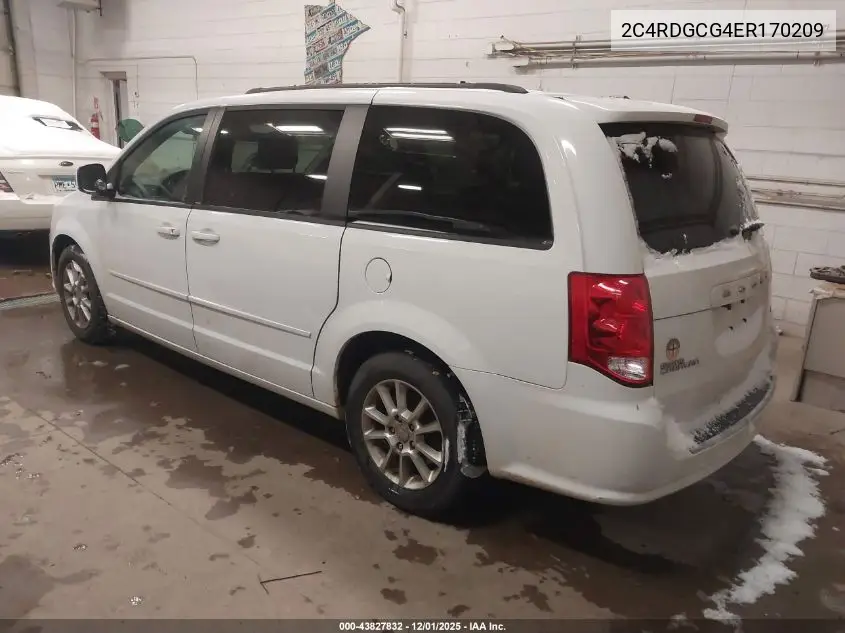 2C4RDGCG4ER170209 2014 Dodge Grand Caravan Sxt