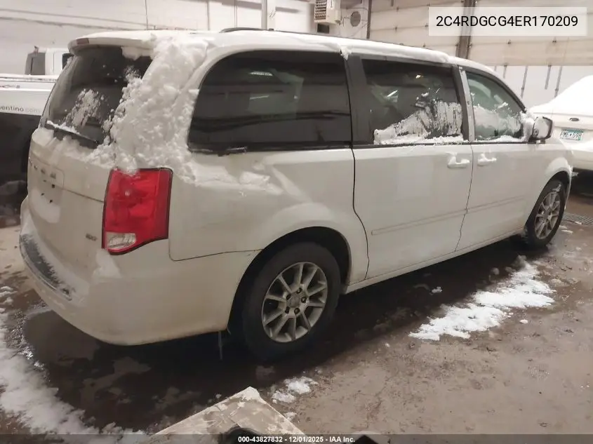 2C4RDGCG4ER170209 2014 Dodge Grand Caravan Sxt