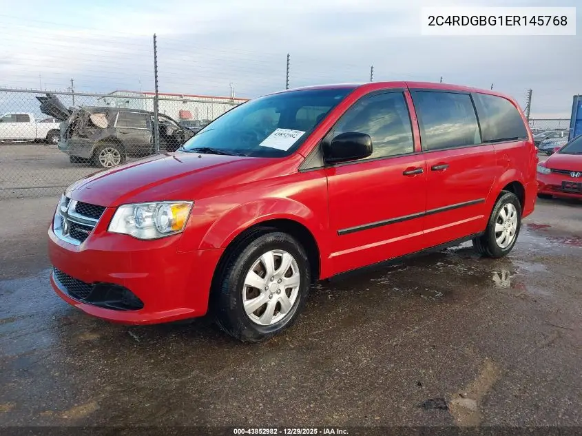 2C4RDGBG1ER145768 2014 Dodge Grand Caravan American Value Pkg