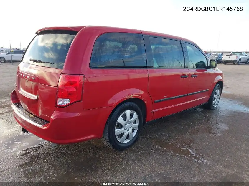 2C4RDGBG1ER145768 2014 Dodge Grand Caravan American Value Pkg