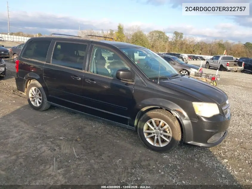 2C4RDGCG7ER322757 2014 Dodge Grand Caravan Sxt