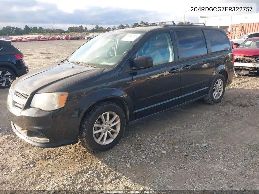 2C4RDGCG7ER322757 2014 Dodge Grand Caravan Sxt