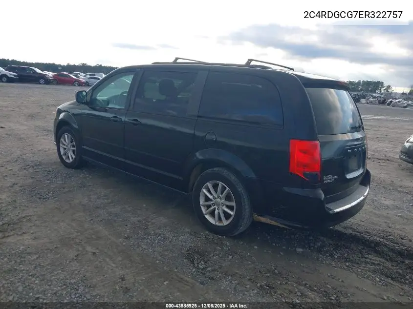 2C4RDGCG7ER322757 2014 Dodge Grand Caravan Sxt