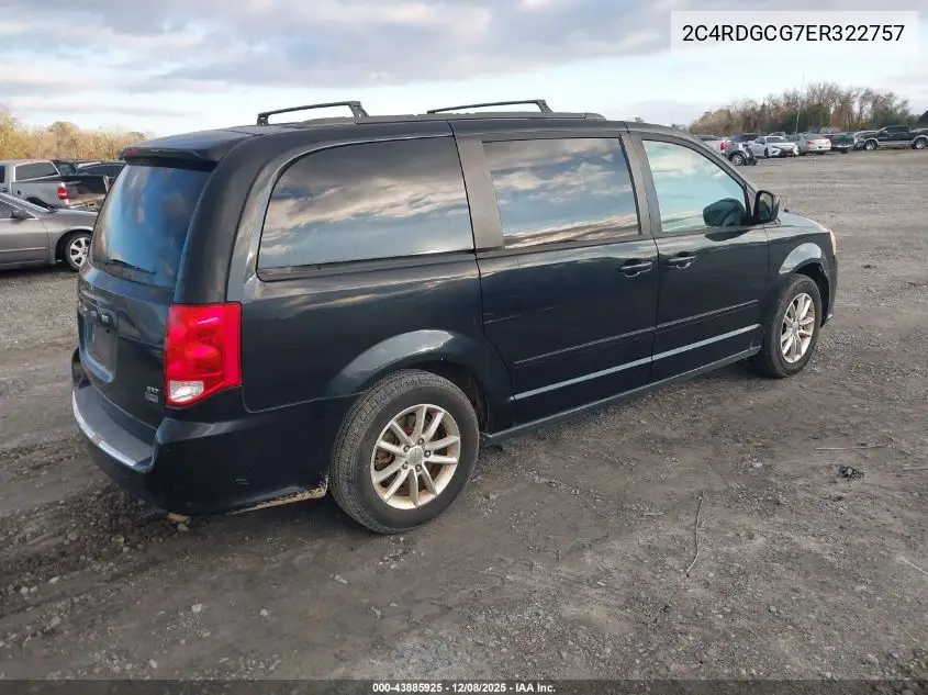 2C4RDGCG7ER322757 2014 Dodge Grand Caravan Sxt