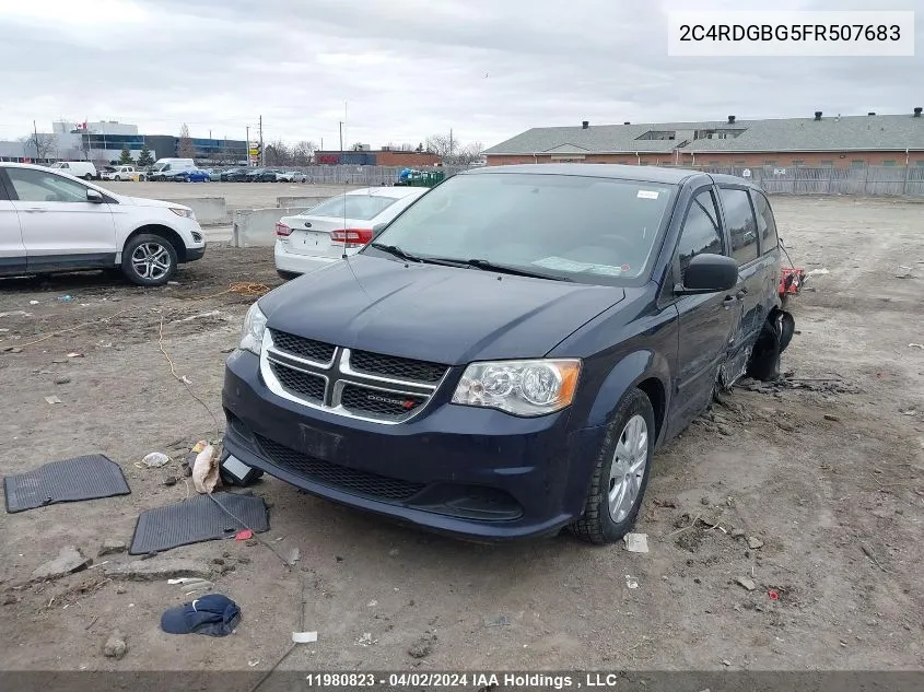 2015 Dodge Grand Caravan Se VIN: 2C4RDGBG5FR507683 Lot: 11980823