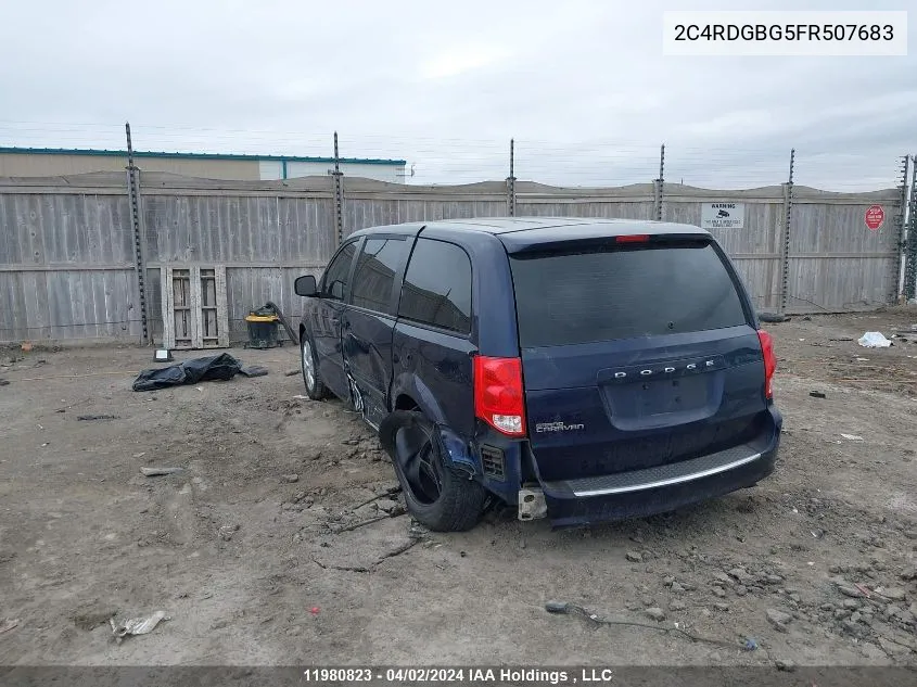 2C4RDGBG5FR507683 2015 Dodge Grand Caravan Se