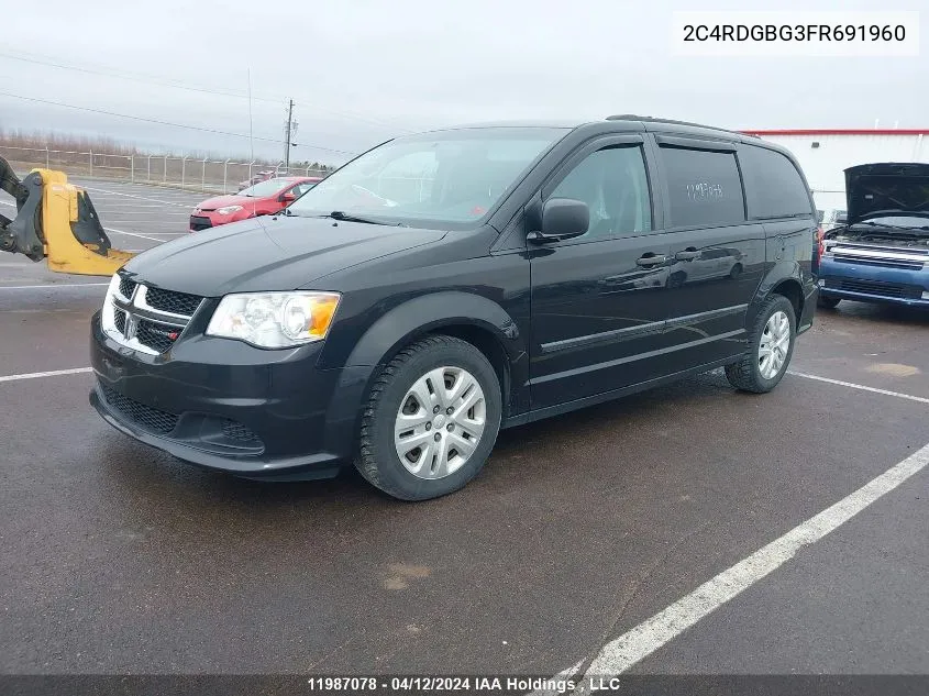 2C4RDGBG3FR691960 2015 Dodge Grand Caravan Se