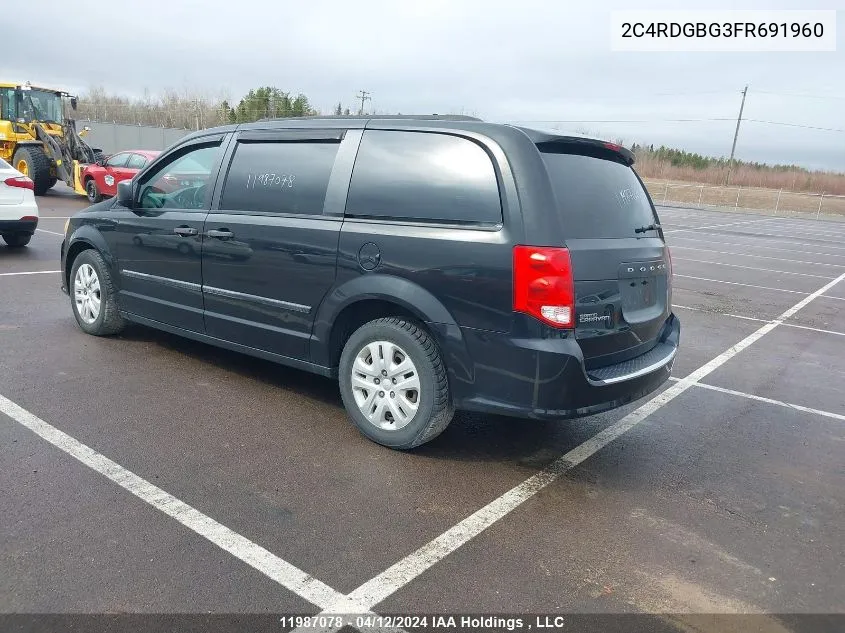 2C4RDGBG3FR691960 2015 Dodge Grand Caravan Se