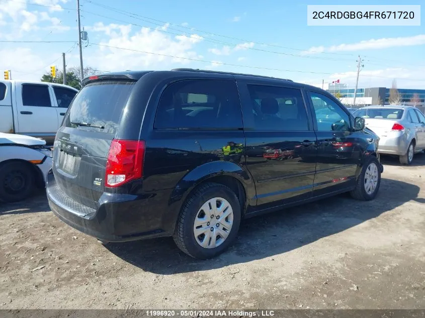 2015 Dodge Grand Caravan Se/Sxt VIN: 2C4RDGBG4FR671720 Lot: 11996920