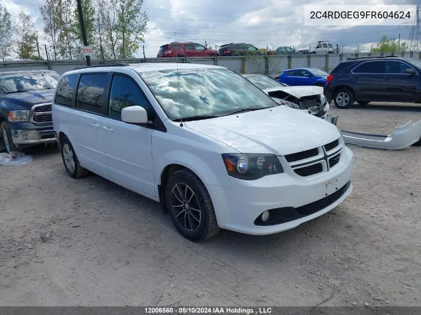 2015 Dodge Grand Caravan R/T VIN: 2C4RDGEG9FR604624 Lot: 12006560