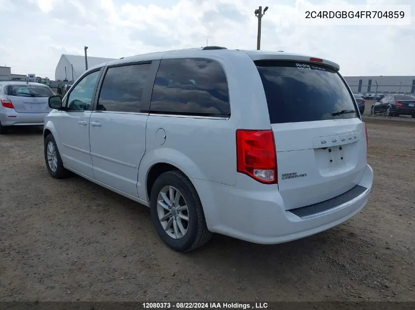 2015 Dodge Grand Caravan Se/Sxt VIN: 2C4RDGBG4FR704859 Lot: 12080373