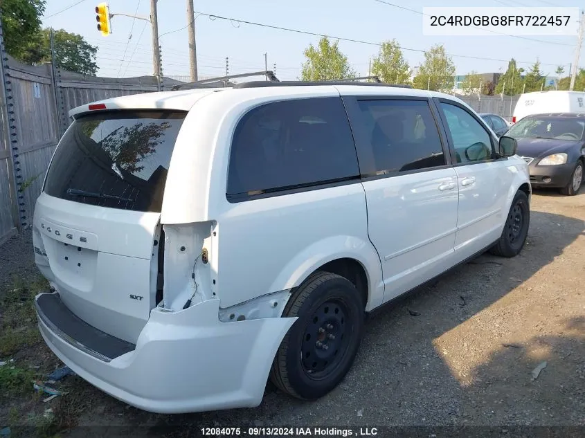 2015 Dodge Grand Caravan Se VIN: 2C4RDGBG8FR722457 Lot: 12084075