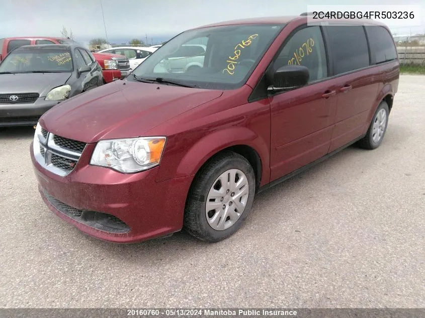 2015 Dodge Grand Caravan Sxt VIN: 2C4RDGBG4FR503236 Lot: 20160760