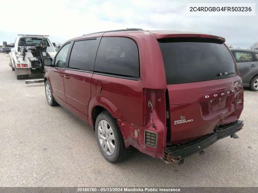 2C4RDGBG4FR503236 2015 Dodge Grand Caravan Sxt