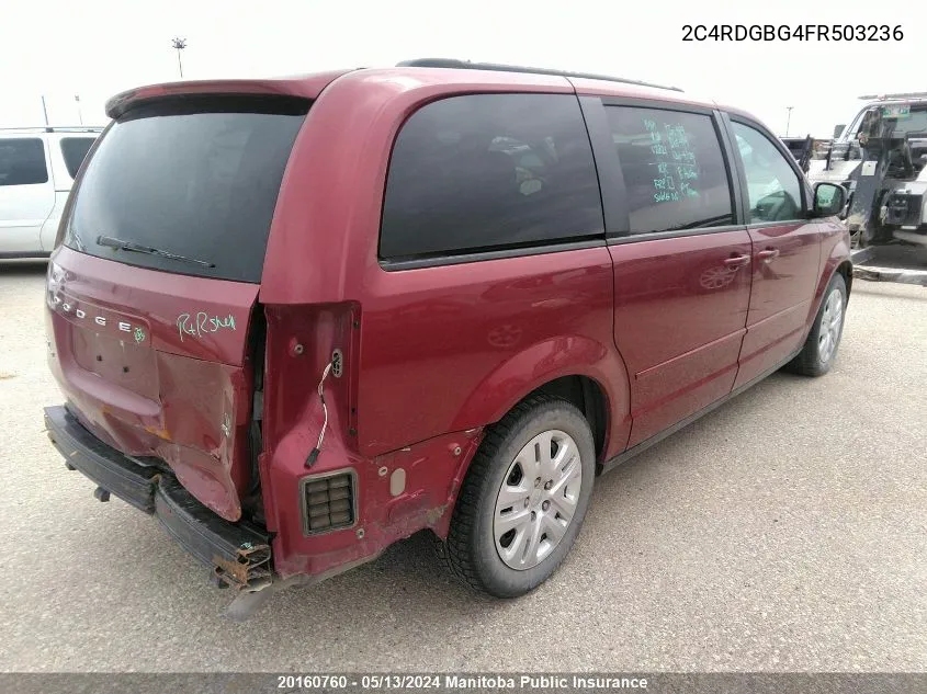 2C4RDGBG4FR503236 2015 Dodge Grand Caravan Sxt